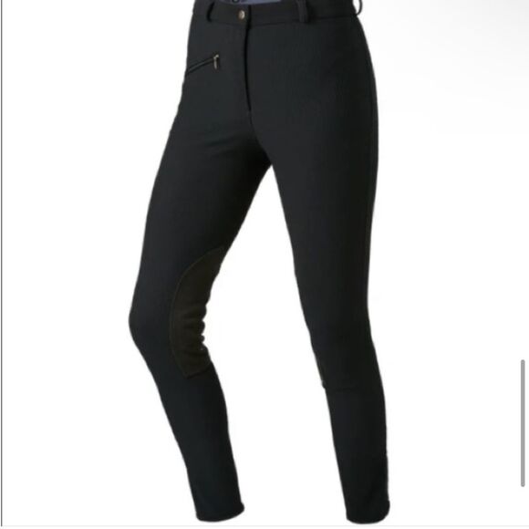 TUFFRIDER Ladies’ Ribb Knee Patch Breeches Black Size 36L NWT 🏷 - Picture 2 of 16